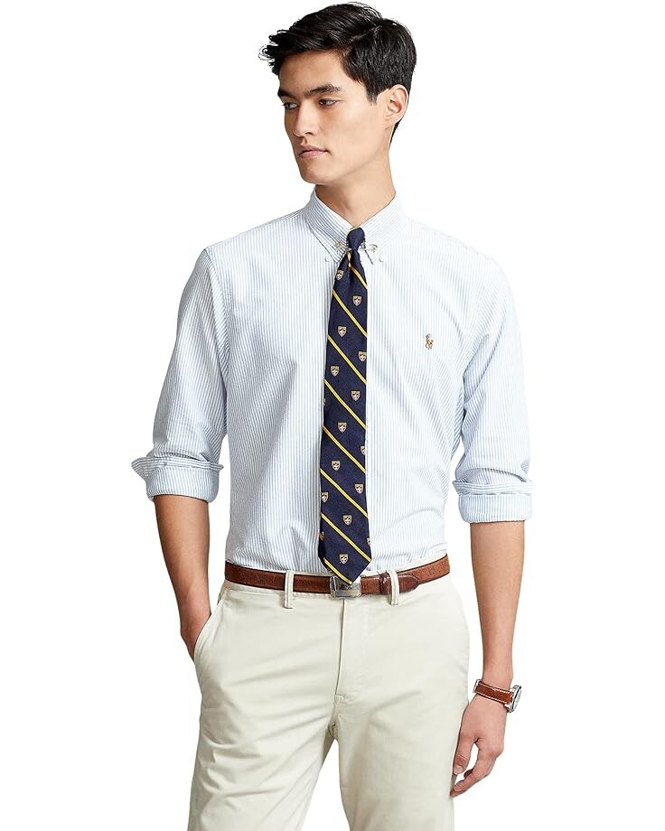 

Рубашка Polo Ralph Lauren Classic Fit Oxford, цвет Blue/White Stripe
