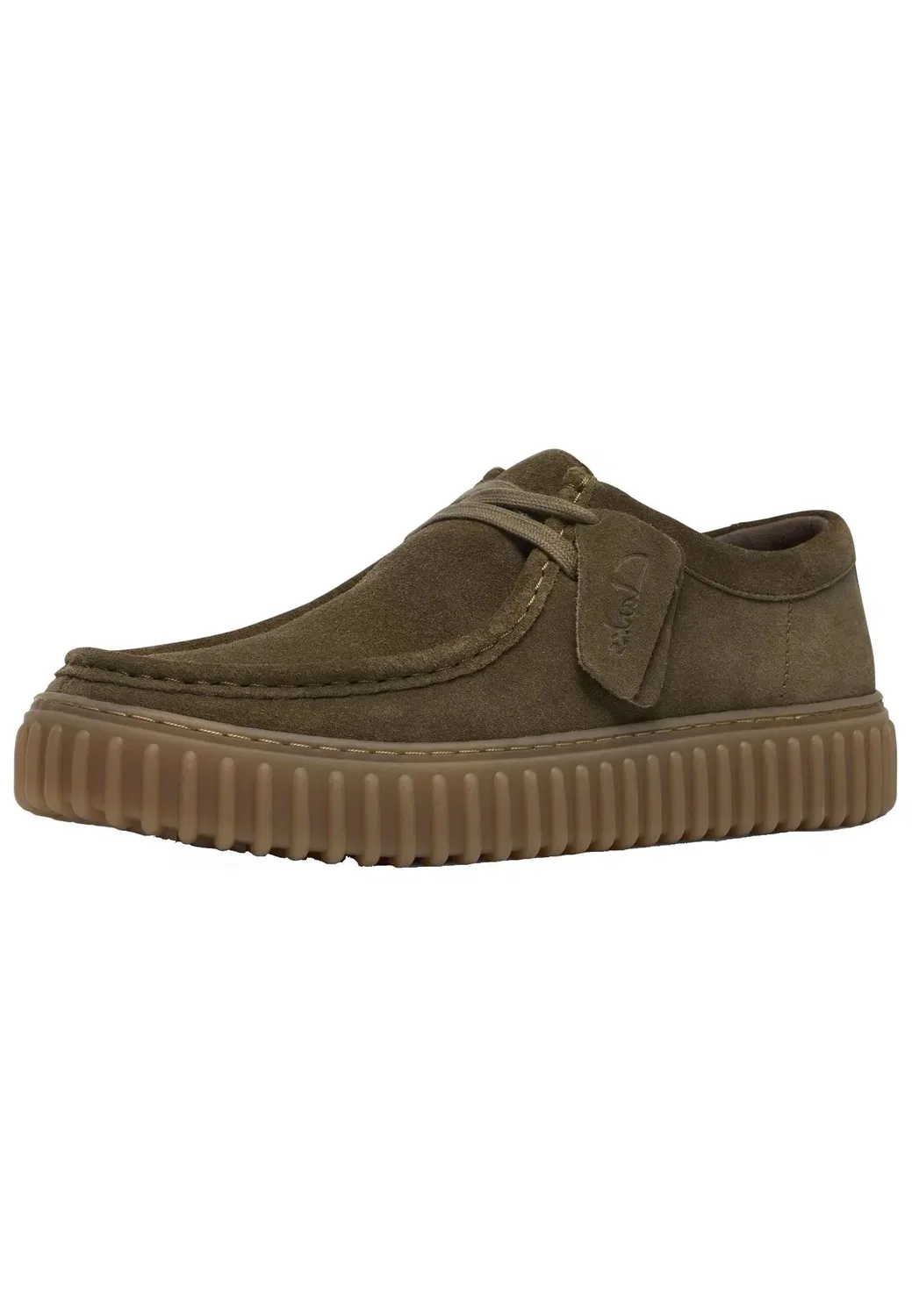 Снуршнурок Torhill Lo из ворсистой кожи, Clarks, коричневый