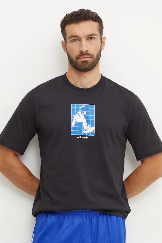 

Хлопковая футболка GRFX TEE Adidas Originals, черный
