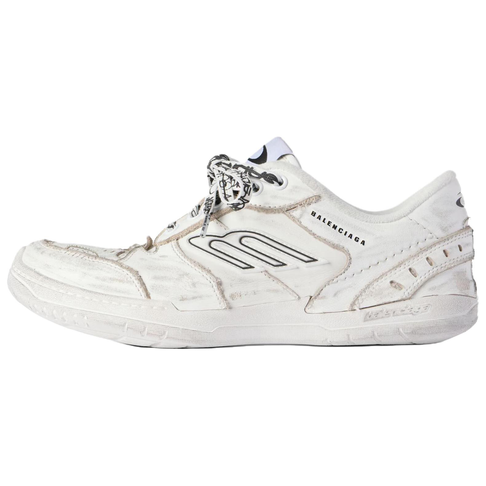 Balenciaga 25 Qixi Festival Collection, потертые низкие повседневные туфли Hamptons, белые женские