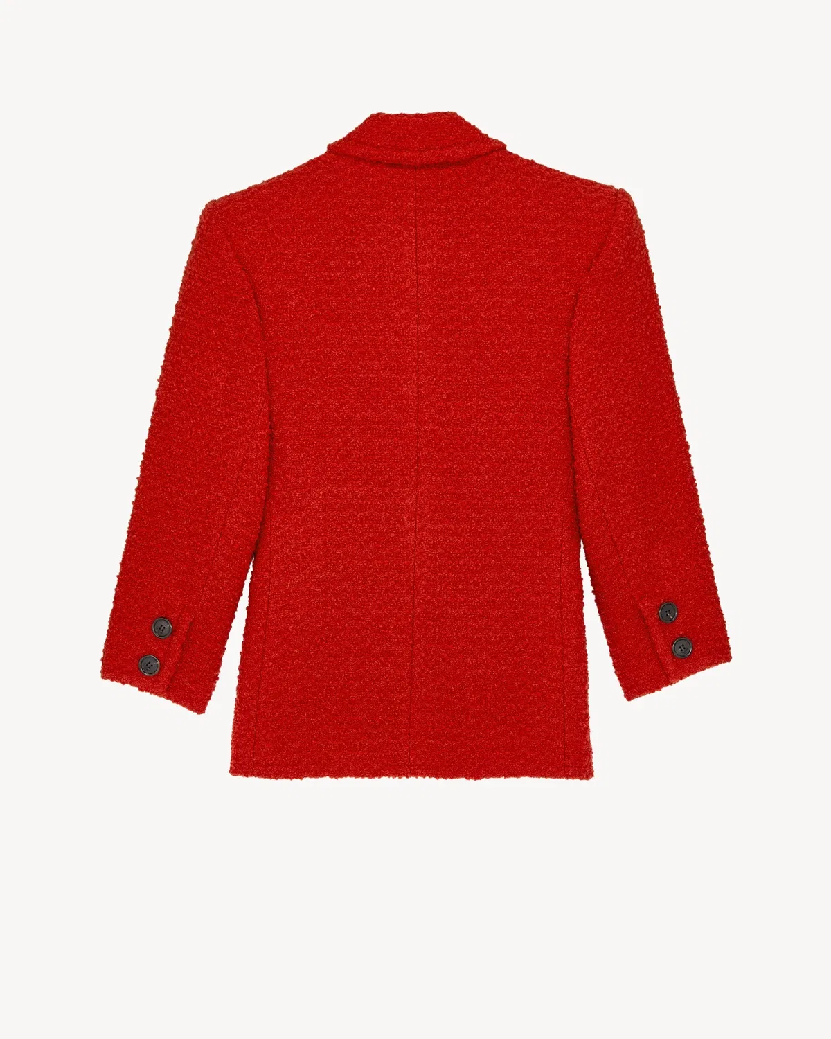 Однобортный жакет из твида Saint Laurent, красный — фото 2