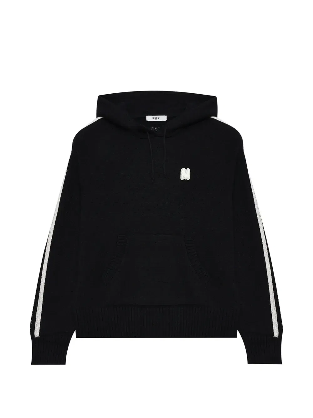 Худи с полосатой аппликацией Msgm Kids, черный