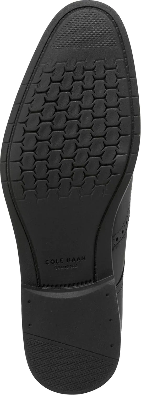 Мужские оксфорды Cole Haan Harmon Grand Wingtip, Black Waterproof — фото 2