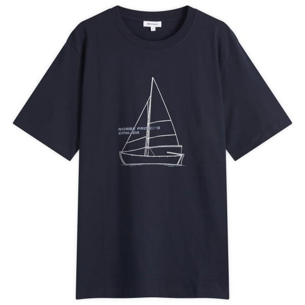 

Футболка с принтом лодки Holger Norse Projects, синий