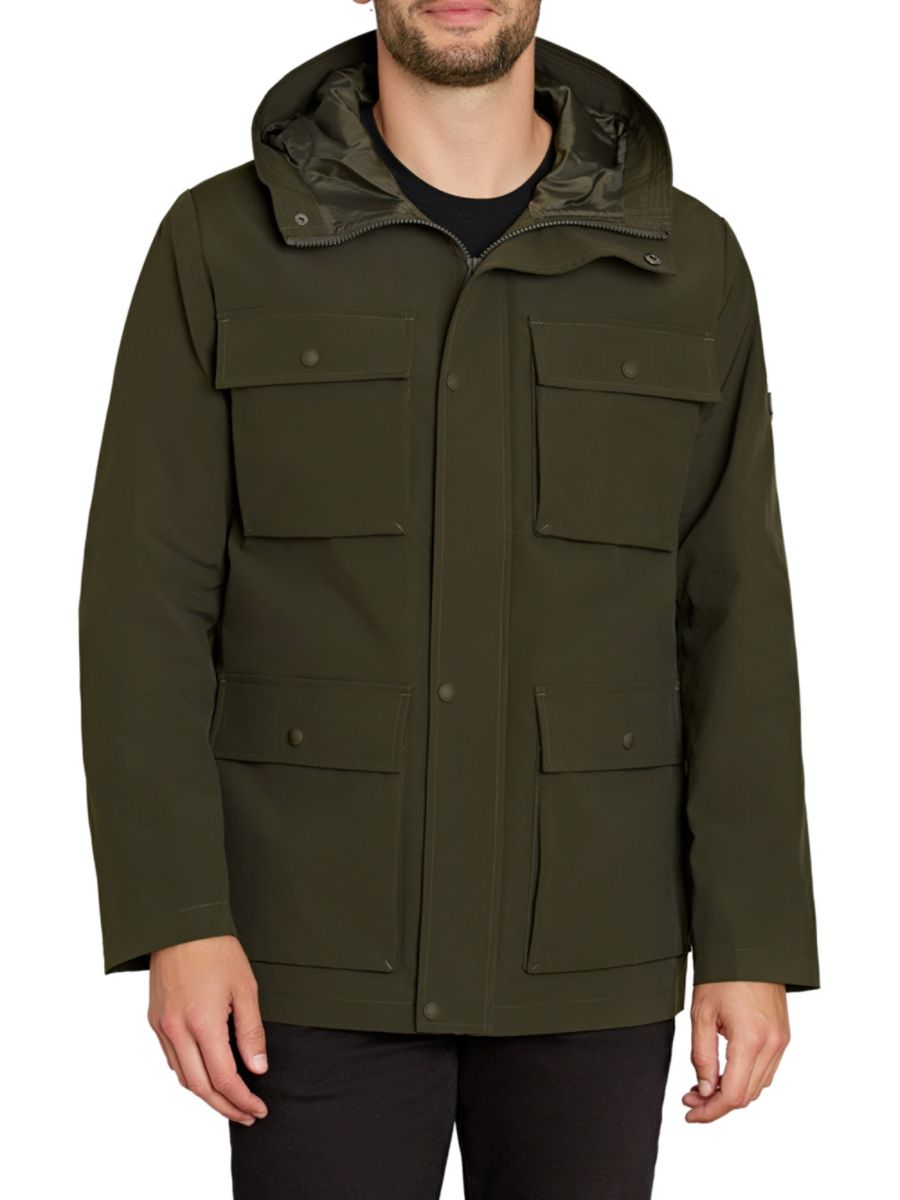 

Полевая куртка с капюшоном Sam Edelman, оливковый, Зеленый, Полевая куртка с капюшоном Sam Edelman, оливковый