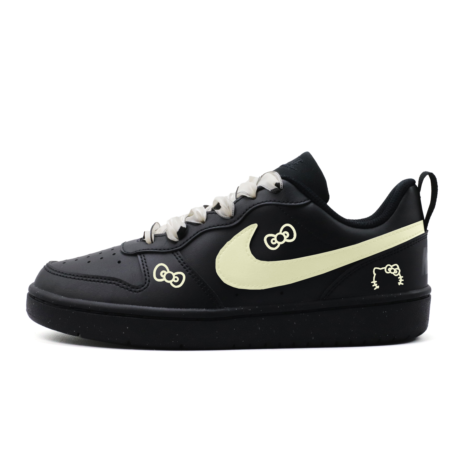 

Nike Court Borough Black Sweet Cat нескользящие low top детские скейтбординг кроссовки beige