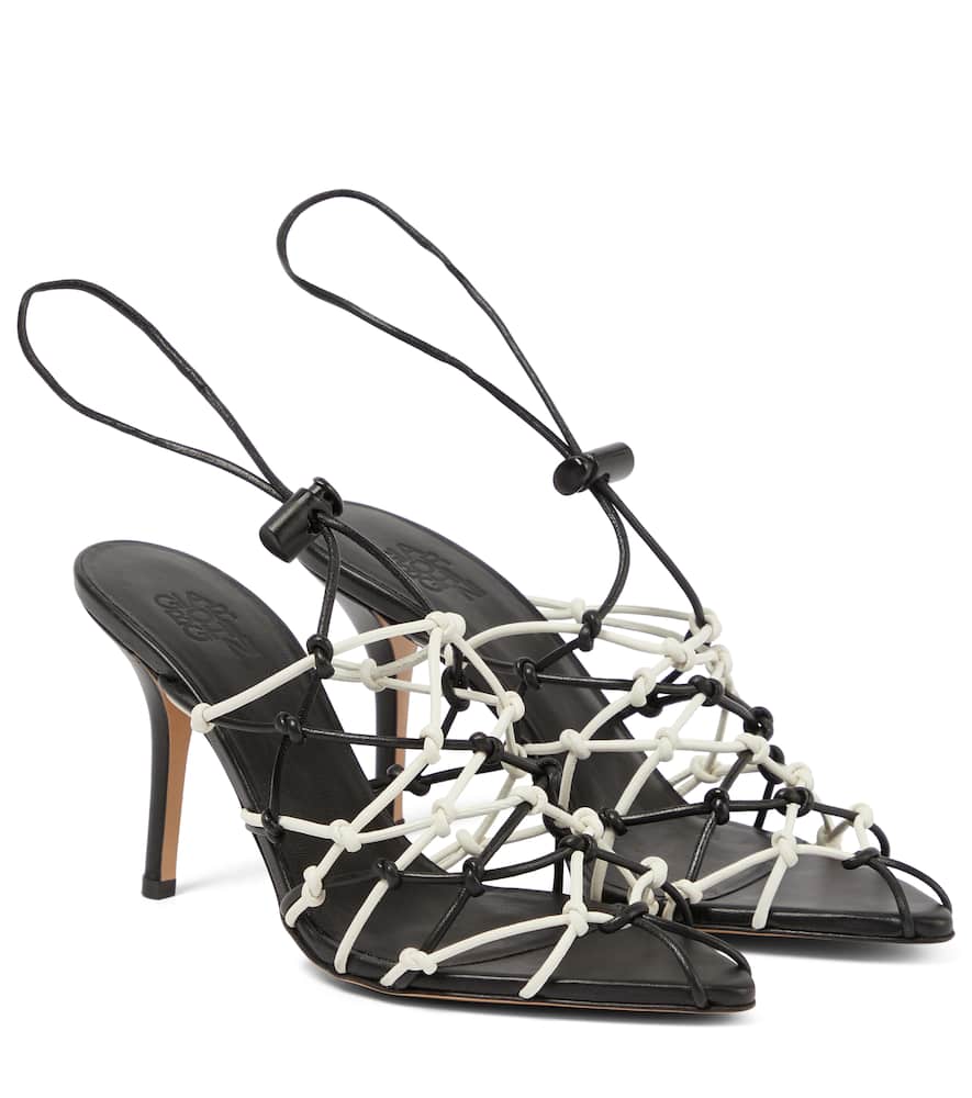 Джиа 11 сандалии на ремешке из искусственной кожи Gia Borghini, Black-Ivory