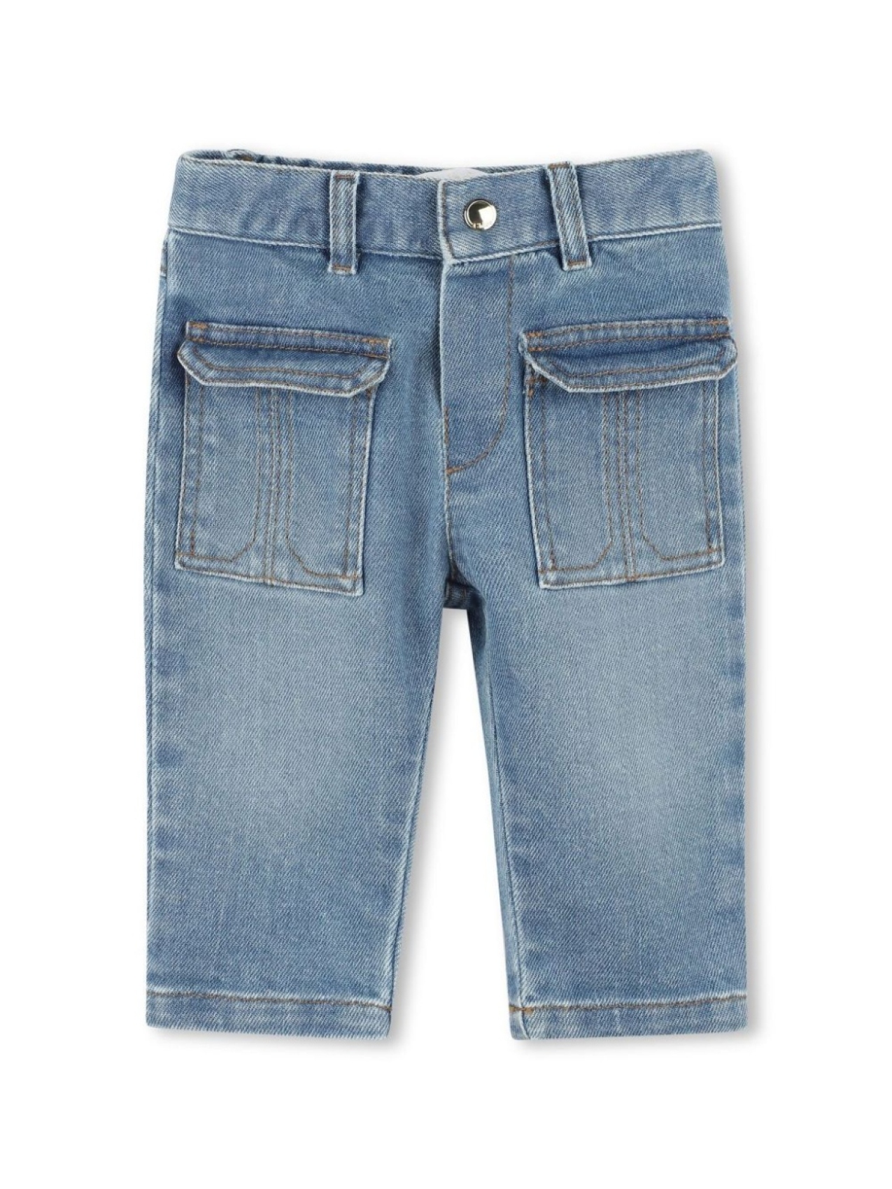 

Chloé Kids джинсы с накладным карманом, синий