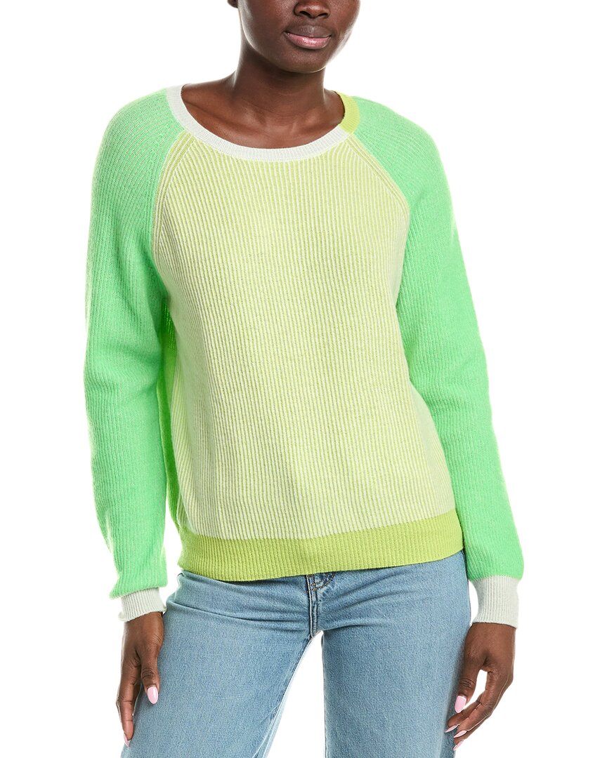 

Шерстяной свитер Brodie Cashmere Chloe с цветными блоками, зеленый