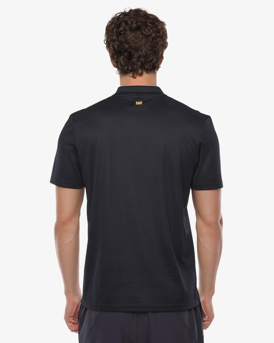 

JAKED Мужская синтетическая рубашка-поло темно-синего цвета для фитнеса