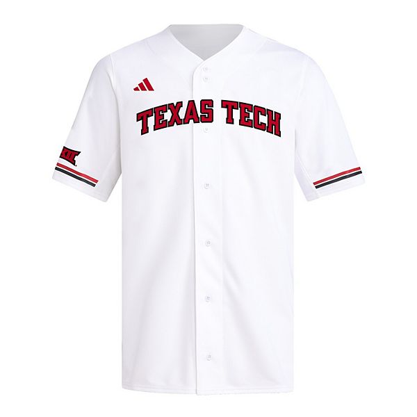 Мужская белая бейсбольная футболка texas tech red raiders Adidas — фото 3
