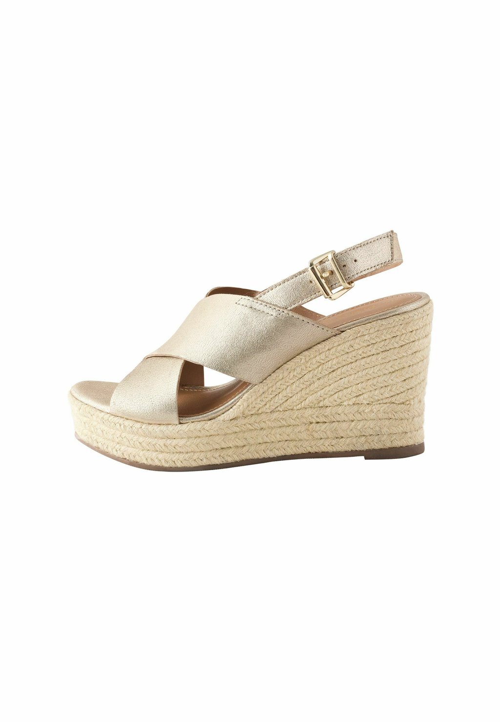 Босоножки на танкетке Espadrilles Next, золотой