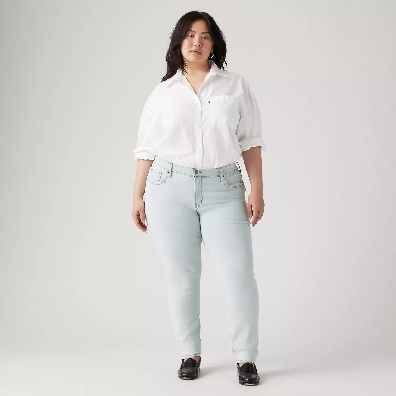 

311 моделирующие женские джинсы скинни (большие размеры) Levi's, цвет Pillar Up - Light Wash