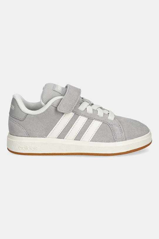 Детские замшевые кроссовки Grand Court 00s Adidas, серый — фото 2