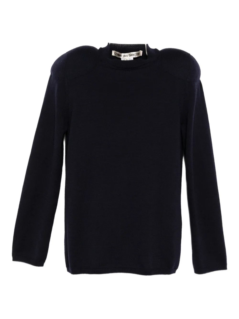 

Шерстяной джемпер с увеличенными плечами COMME DES GARCONS, синий