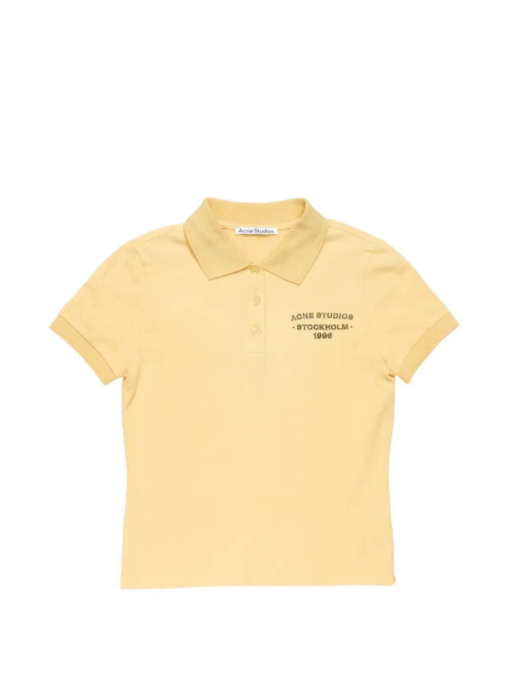 Поло с логотипом на пуговицах Acne Studios, желтый