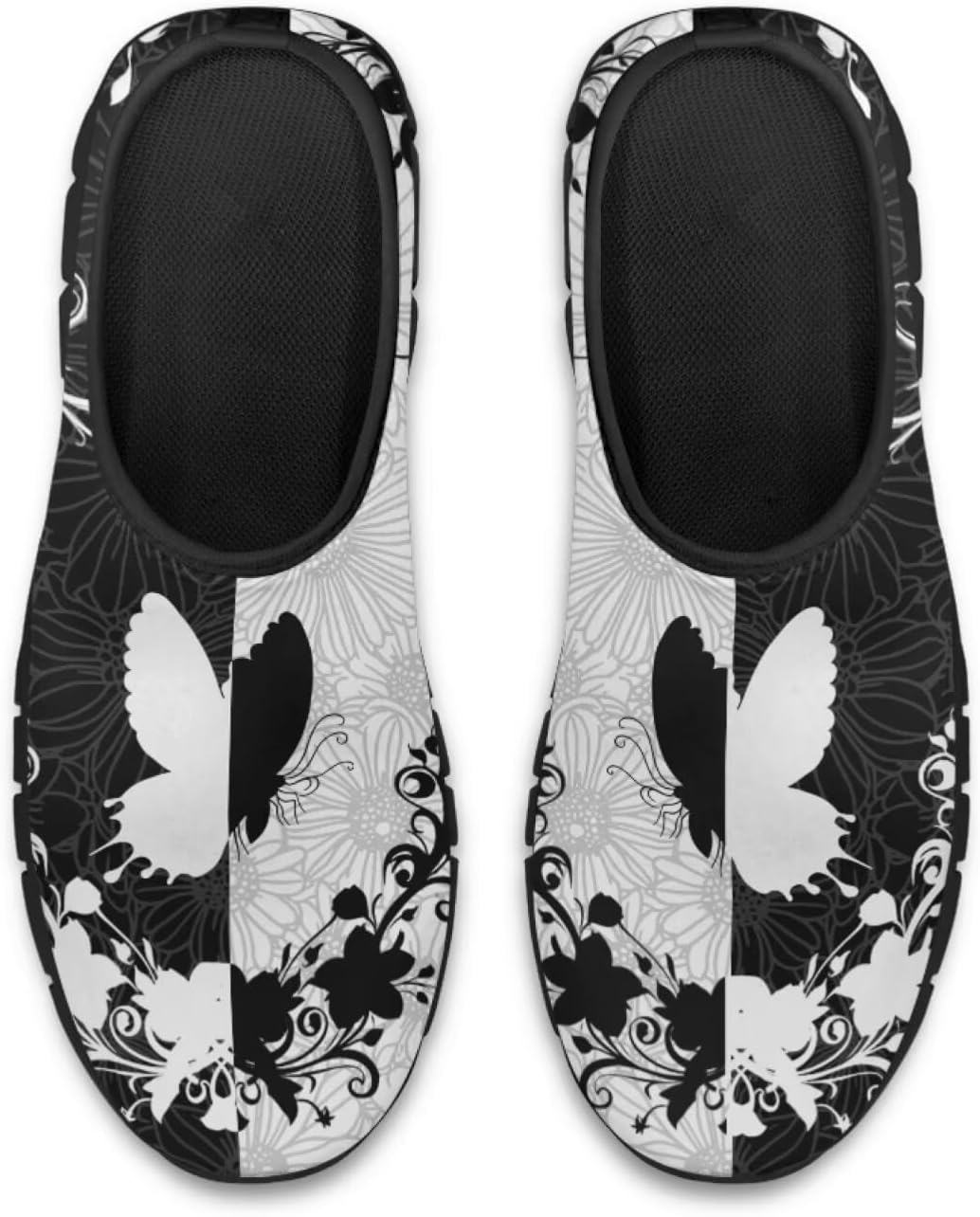 Мужские слипоны Howilath Boho с цветочным узором, кроссовки для бега, повседневная спортивная обувь, обувь без шнурков с противоскользящей подошвой, Aesthetic Butterfly Boho Flower — фото 4