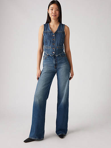 

Джинсы женские Ribcage Wide Leg Levi's, цвет Polar Permiter - Dark Wash