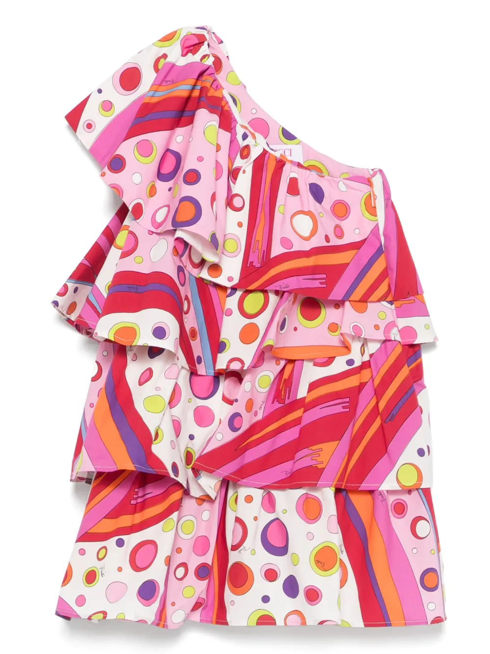 

Платье на одно плечо PUCCI Junior, розовый