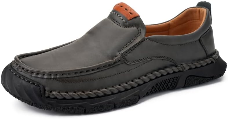 

Мужские классические кожаные лоферы, черные и коричневые, повседневные мокасины с комфортной стелькой, удобные туфли без шнурков Generic