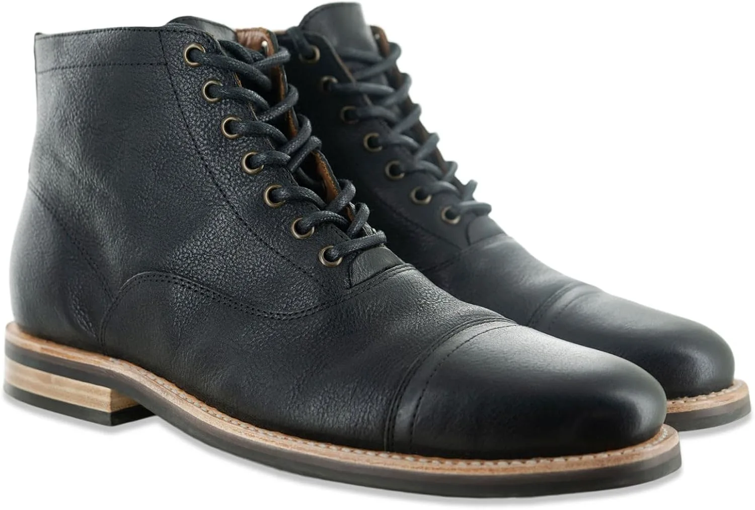 Ботинки Andres Handcrafted The Commander с закрытым носком и шнуровкой A1002 Andres Handcrafted Boots, черный — фото 4