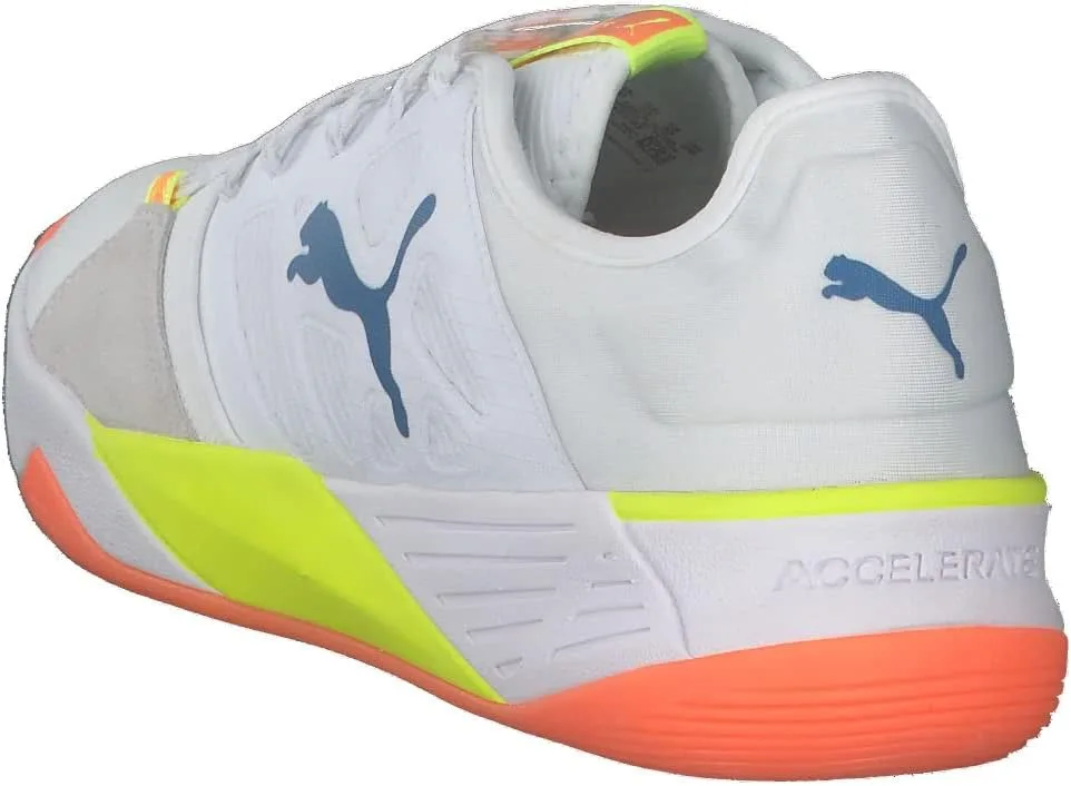 Кроссовки PUMA Unisex Accelerate Turbo Nitro для занятий спортом во время беременности, белый/синий/желтый — фото 4