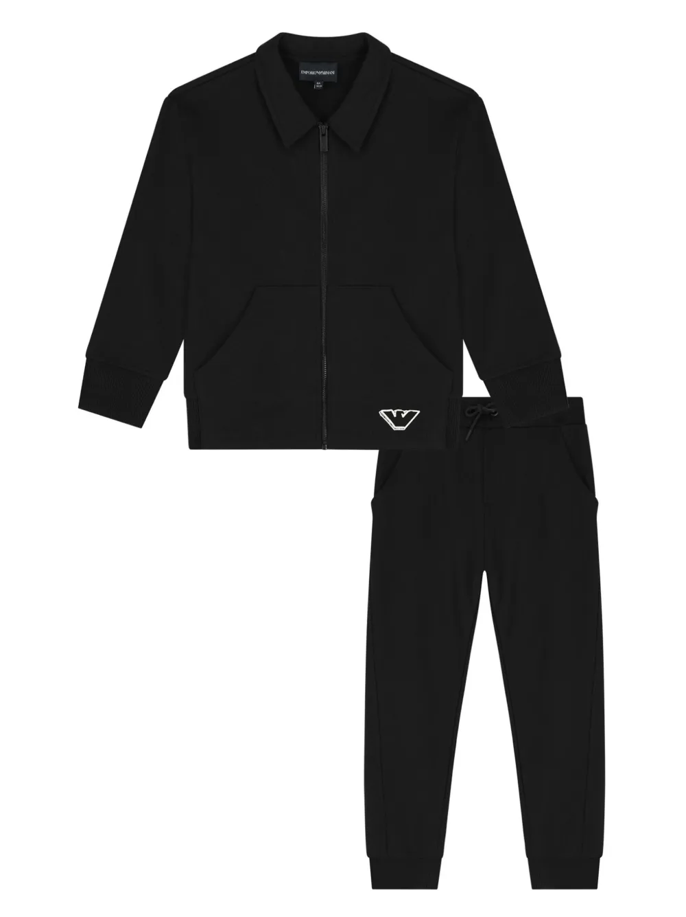

Спортивный костюм с логотипом Emporio Armani Kids, черный