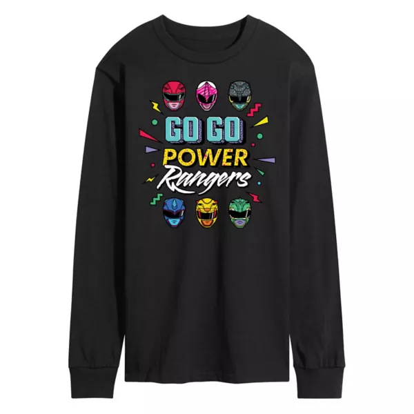 

Мужская футболка с длинным рукавом и принтом Power Rangers Go Go Licensed Character, черный
