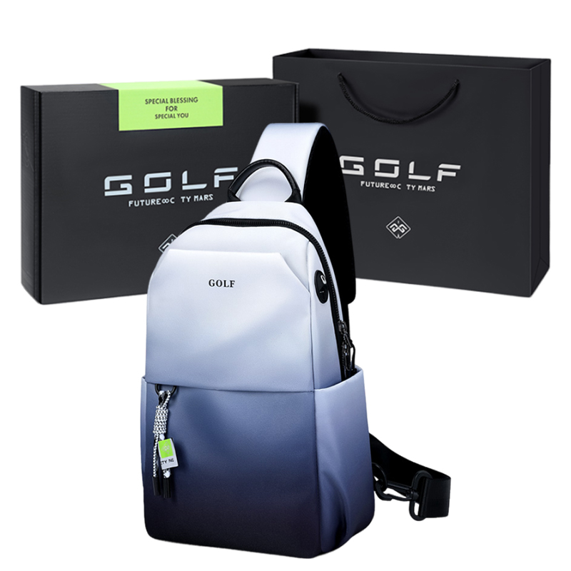 

GOLF Тканевая сумка через плечо, сумка-слинг, мужская, среднего размера, с эффектом выцветания чернил и градиента