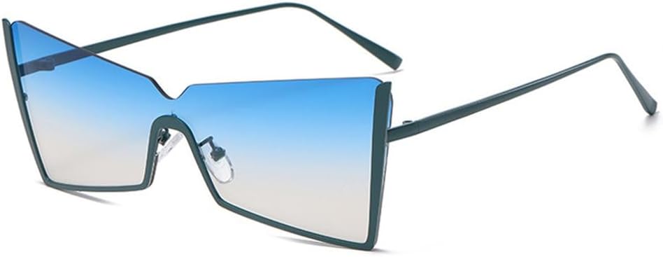 

Цельная полуободковая оправа для женских солнцезащитных очков, металлическая оправа «кошачий глаз», модные очки для подиума, декоративные очки с защитой от УФ-излучения UV400 MTZJH, 3