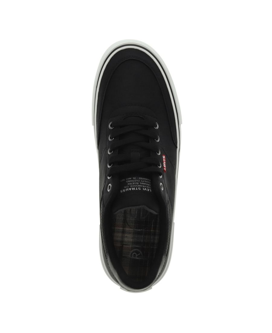 Мужские кроссовки Munro UL на шнуровке Levi's, Black, Charcoal — фото 4