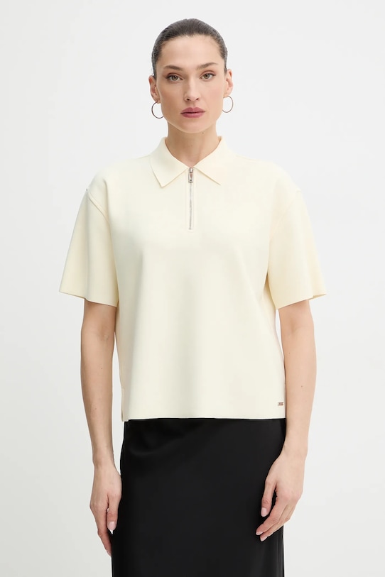 

Поло Calvin Klein, бежевый