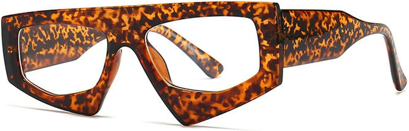 

Солнцезащитные очки COTIA в стиле ретро, ​​неровная квадратная форма, женские, модные, с ярким леопардовым принтом, защита от УФ-излучения UV400, мужские, с толстой оправой и градиентным переходом цвета, Leopard Clear