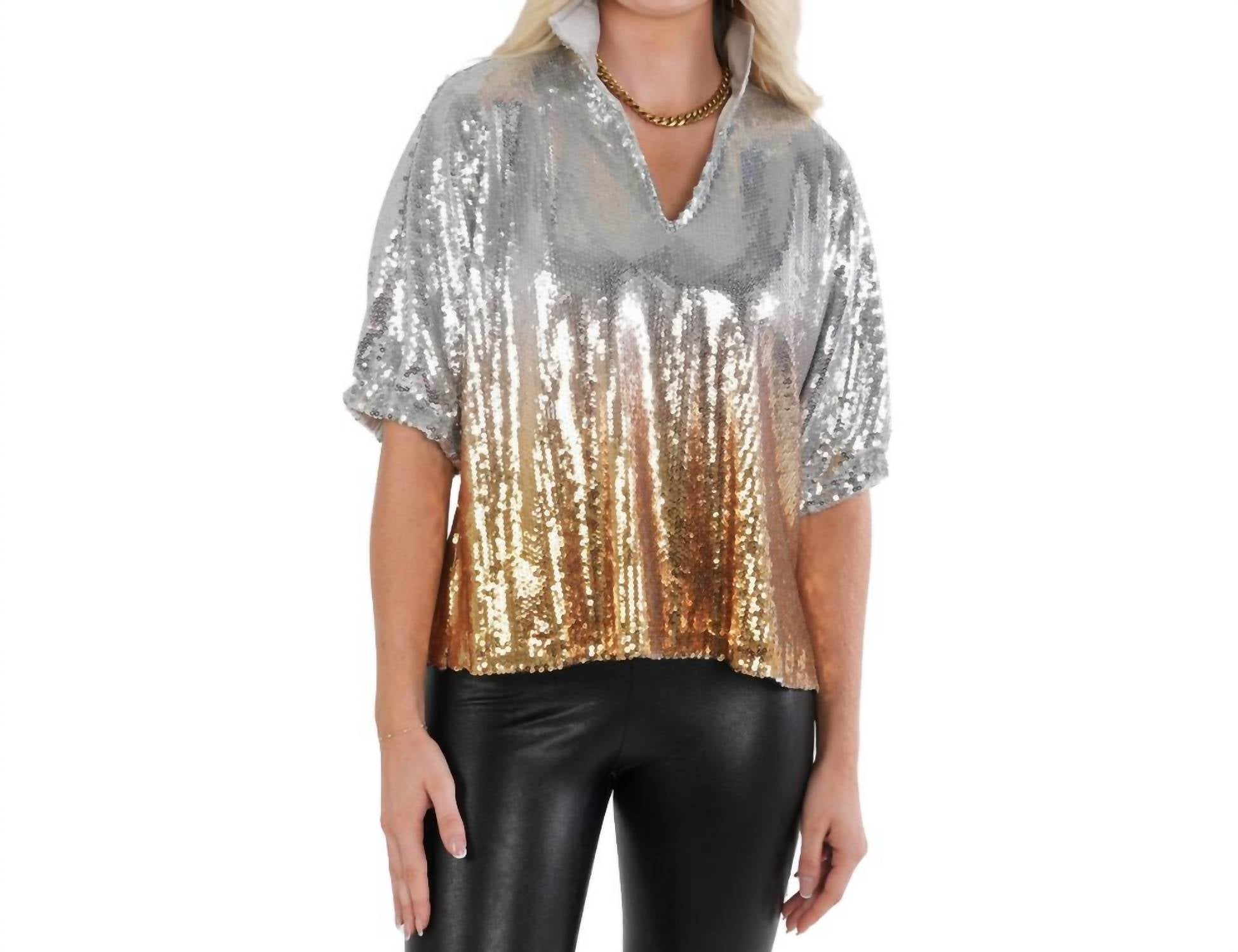 

Топ Poppy с блестками Ombre Emily McCarthy, цвет ombre sequins