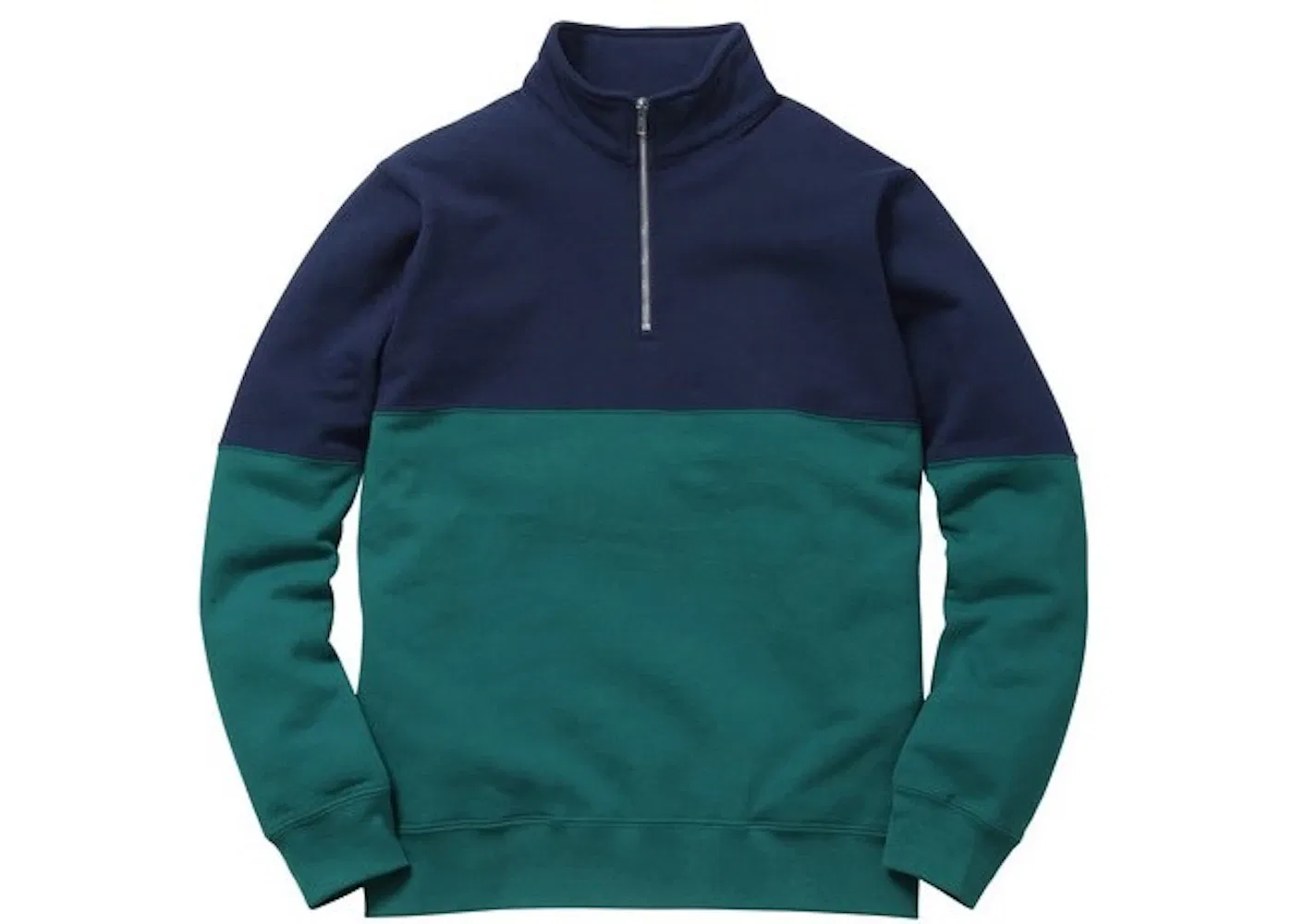 Мужской свитшот с полумолнией с принтом Supreme 2 Tone 3M Reflective Half Zip Sweat, Teal