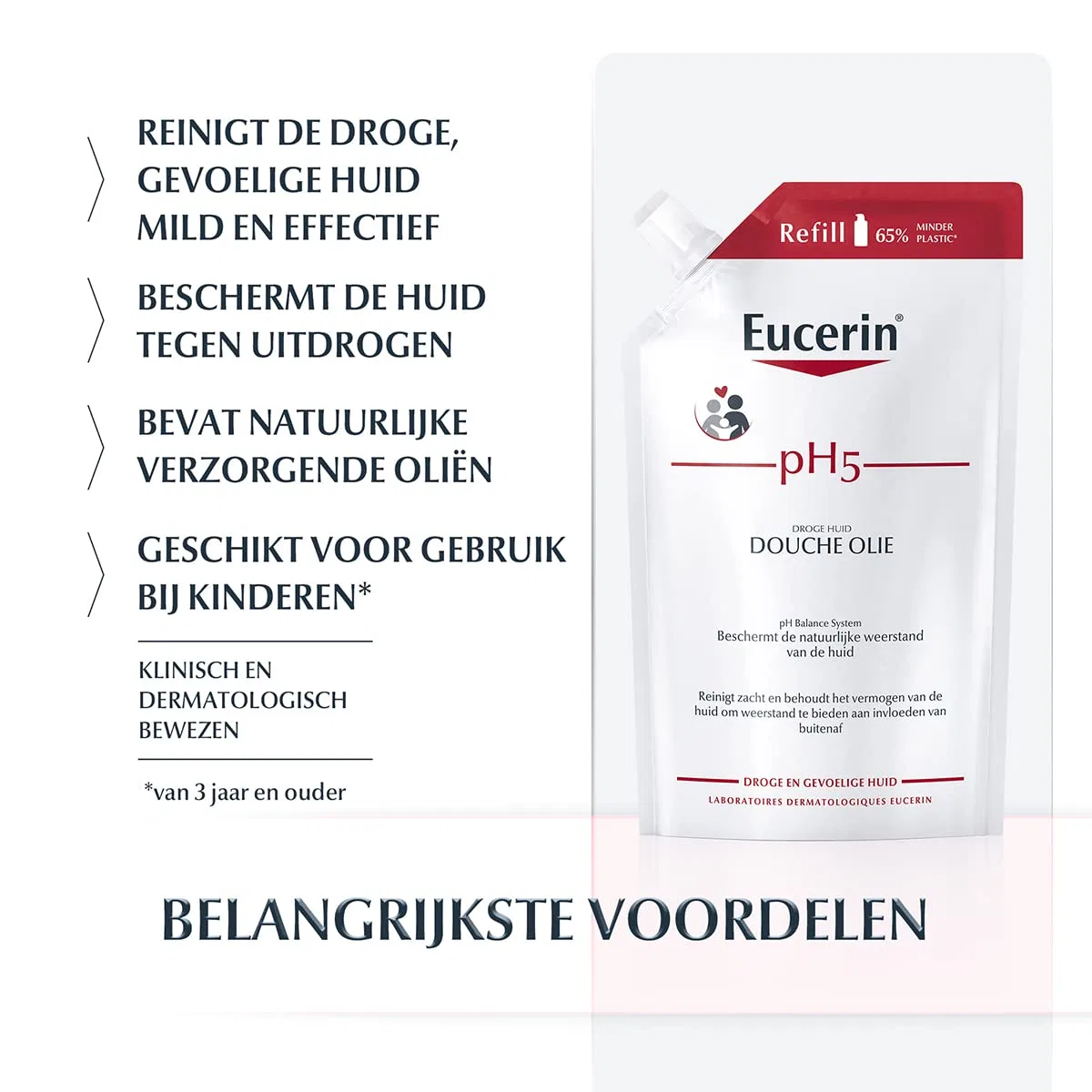 Душевое масло PH5 Refill 400 мл, Eucerin, Миндаль — фото 2