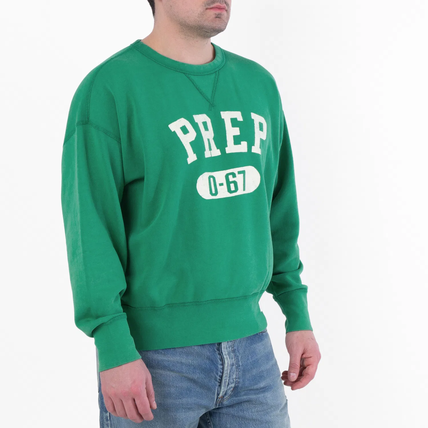 Свитшот с ребристым воротником Ribbed Crew Neck Sweatshirt Polo Ralph Lauren, Green — фото 2