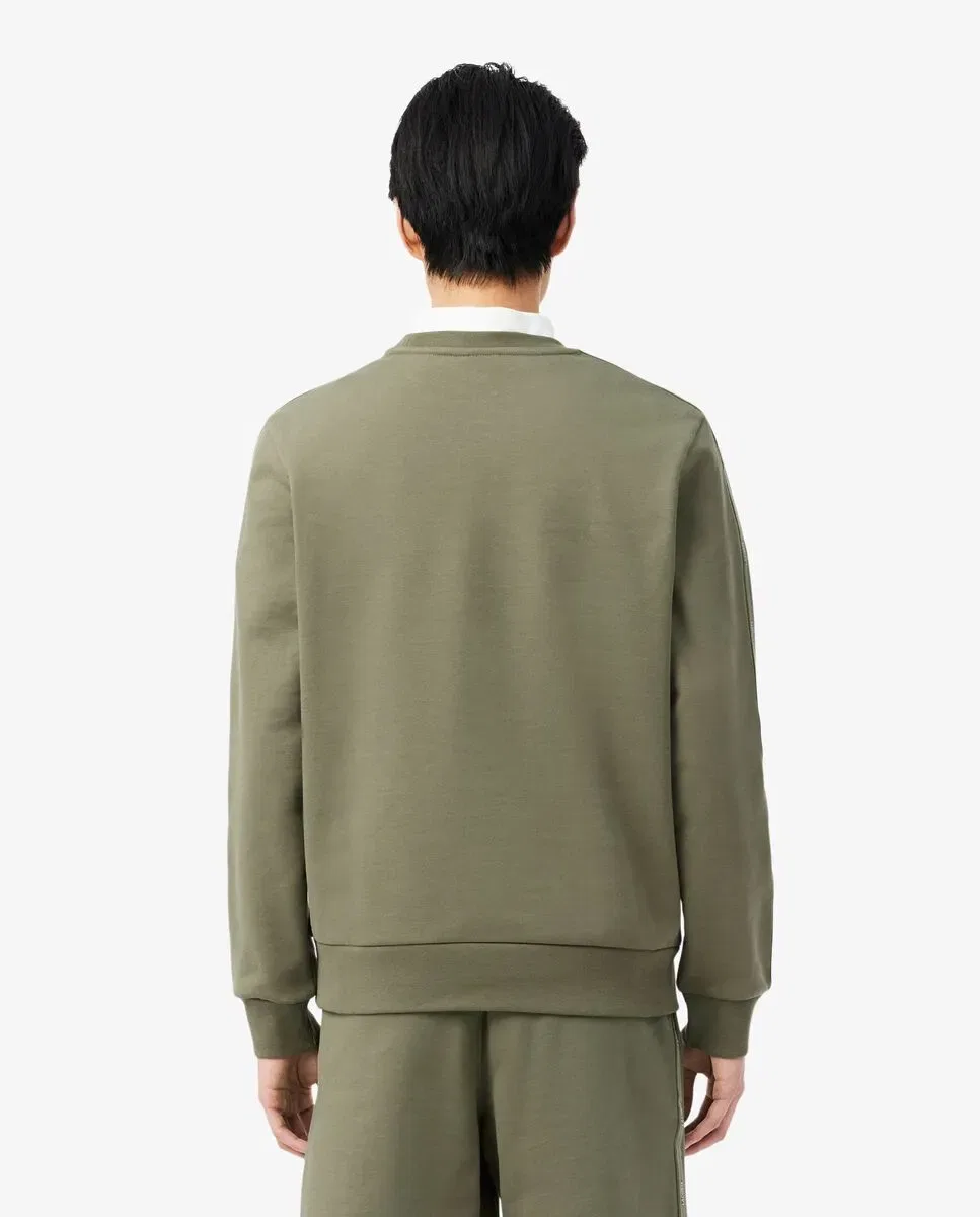 Мужская свитшот с полосой Lacoste, Verde Militar — фото 2