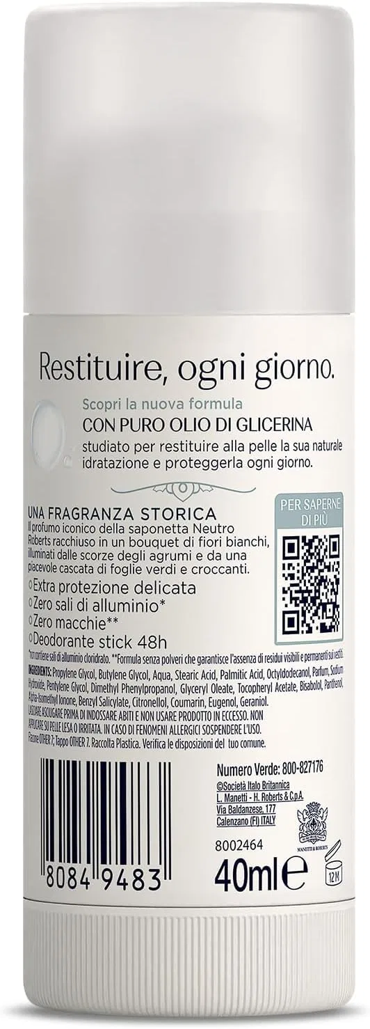 Дезодорант-стик Neutro Roberts Delicato Extra Protezione с мыльным ароматом, 3 шт. по 40 мл, Beni Culinari Free Keyring — фото 2