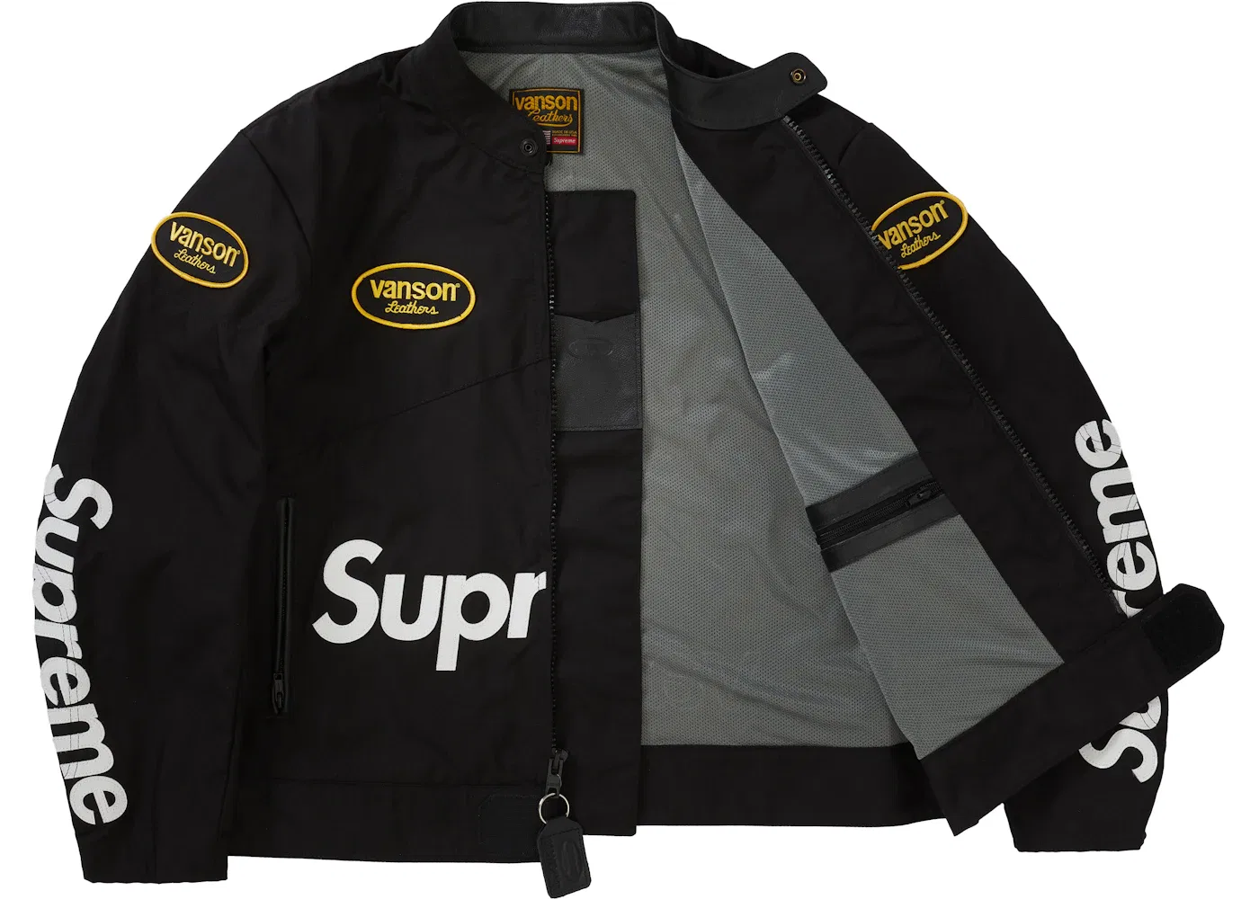 Мужская куртка с принтом Vanson Leathers Cordura Supreme, Black — фото 2