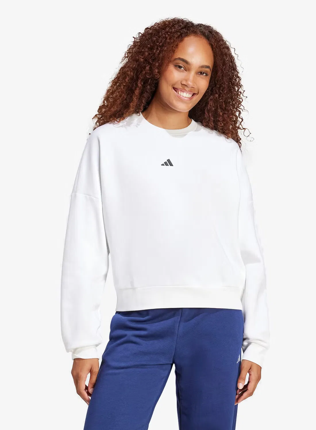 Свитшот с принтом Small logo french terry Adidas, белый