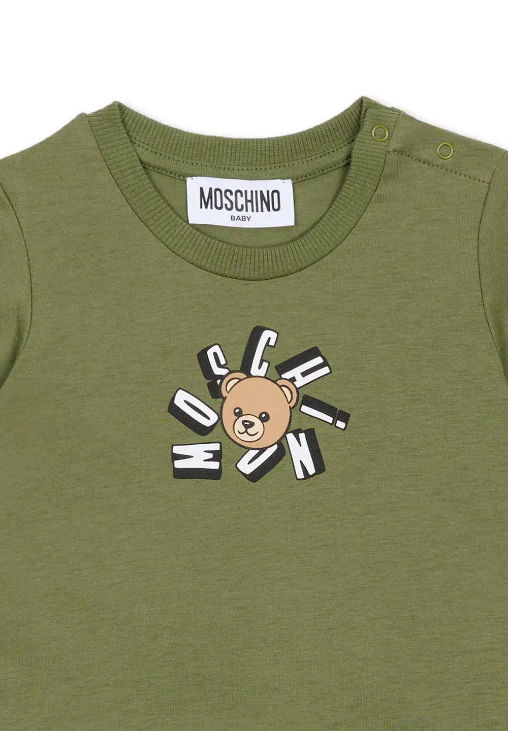 A Manica Corta - футболка с принтом Moschino, Green — фото 3
