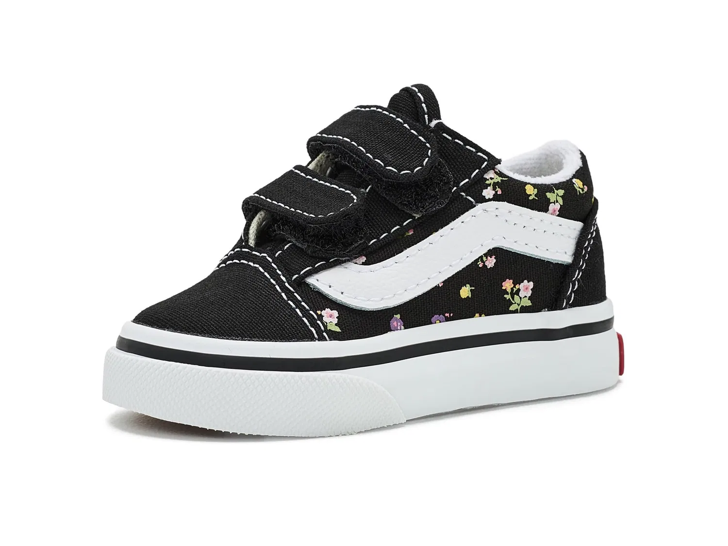 Кроссовки Old Skool V (для младенцев и малышей) Vans Kids, Ditsy Floral Black/Sunset Blush — фото 2