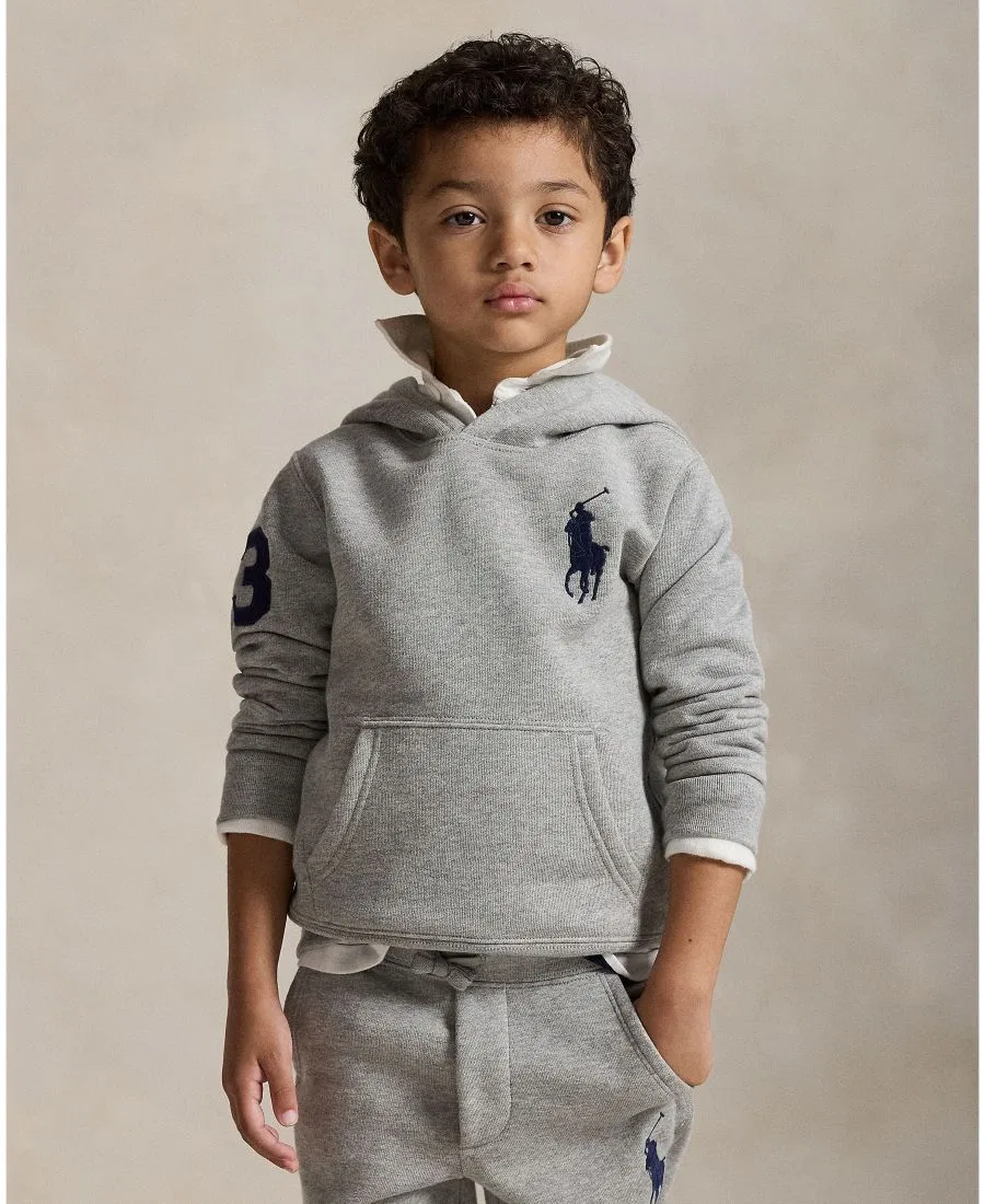 Детский худи из флиса Big Pony Fleece Hoodie Polo Ralph Lauren, Heather