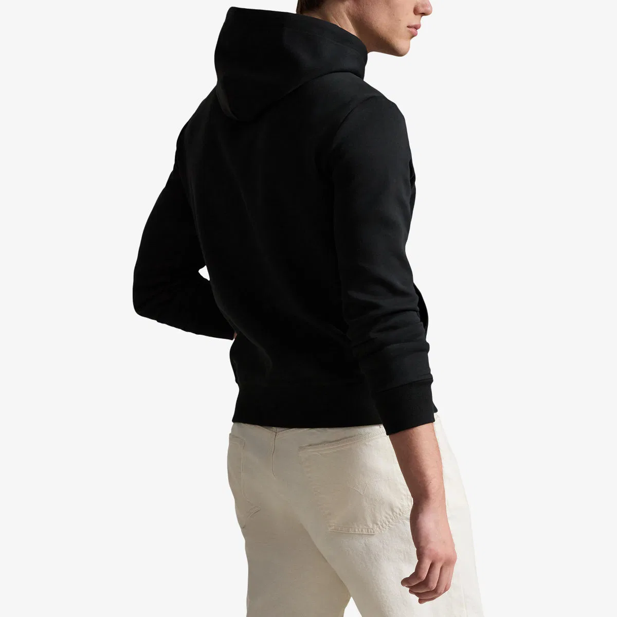 Худи из хлопковой смеси с вышитым логотипом и карманом-кенгуру Polo Ralph Lauren, черный — фото 4