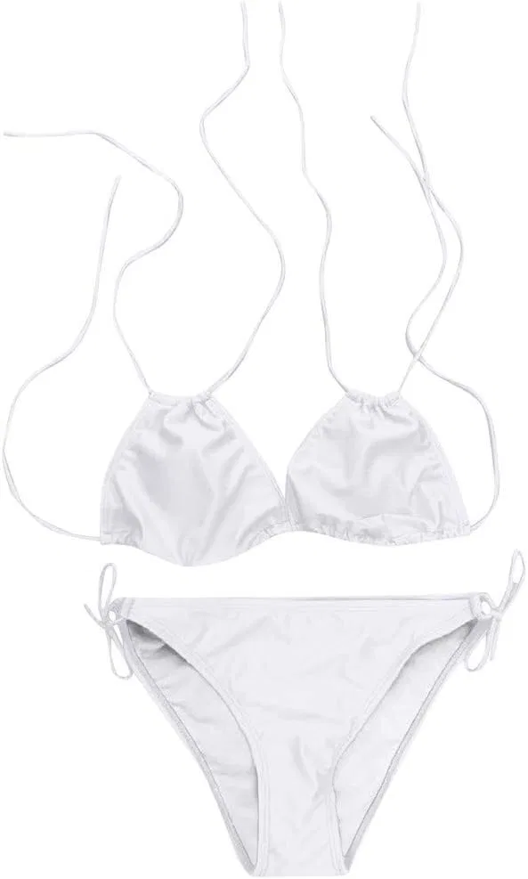 Женский купальник танкини с юбкой на запах Plus Size, White — фото 3