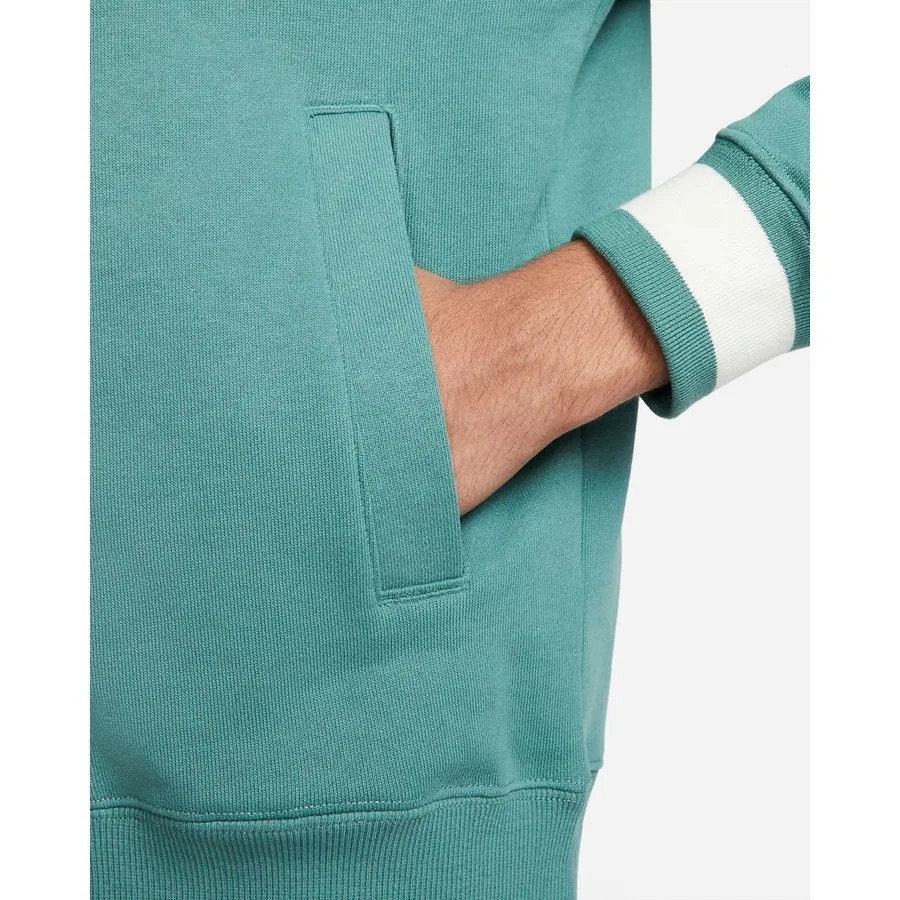 Куртка Nike Sportswear Retro Fleece Varsity, Зеленый — фото 4