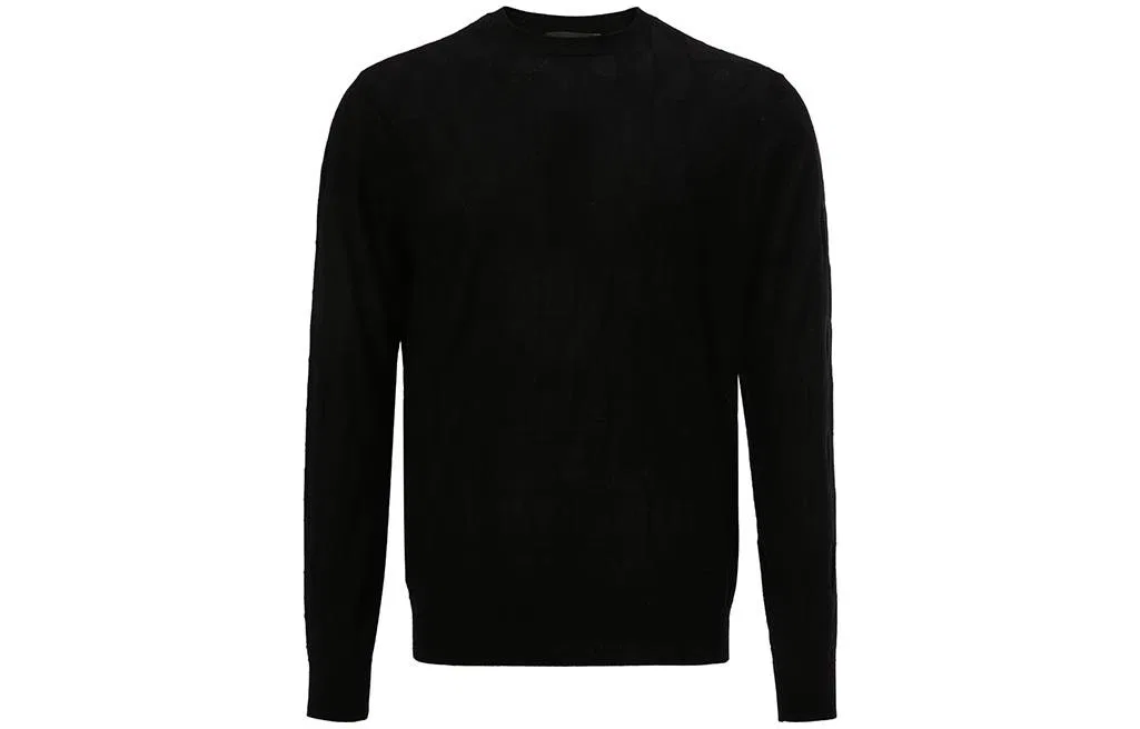 Мужской свитер с круглым вырезом Emporio Armani, Black — фото 4