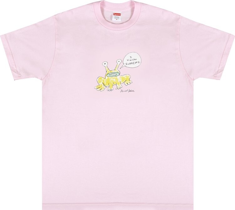 

Футболка Supreme x Daniel Johnston Frog Tee 'Light Pink', розовый