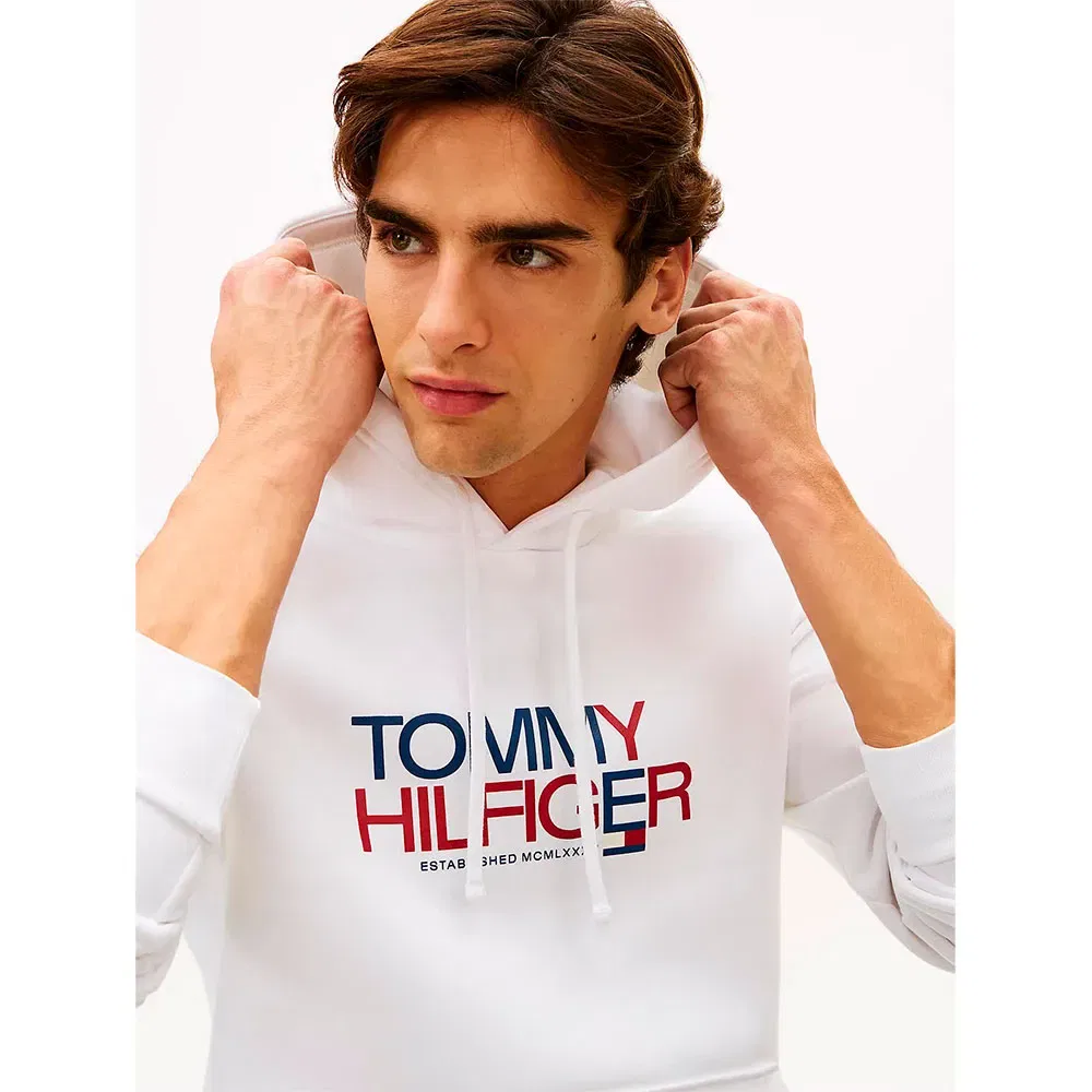 Худи Tommy Hilfiger Brand Love Big Text, белый — фото 4